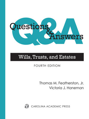 cover image of Questions & Answers: Wills, Trusts, and Estates
